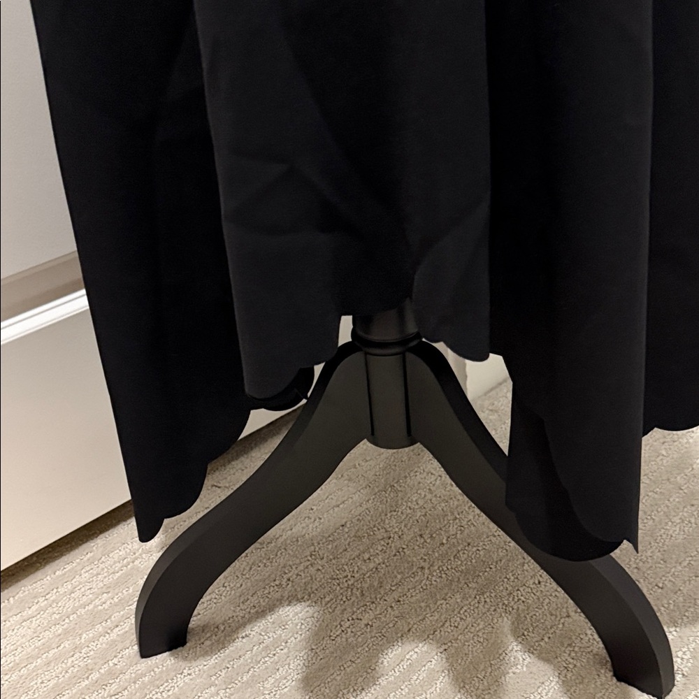 Ted Baker Black Scallop-Edge Midi Dress - Picture 3 of 7